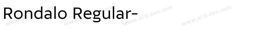 Rondalo Regular字体转换
